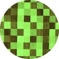 thumbnail image 1 of Ahgly Company Indoor Round Abstract Green Modern Area Rugs, 3' Round, 1 of 4