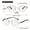 1.0X, variant on 4 Pairs of Frameless Reading Glasses for Women Men, Lightweight Crystal Decor Reading Glasses with Elegant Edge Cutting, 1.0 1.5 2.0 2.5 3.0 3.5 4.0 Diopter Multi-Value Set