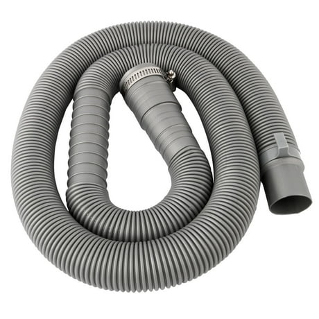 4.3Ft PVC Washing Machine Drain Hose Extension Kit Gray