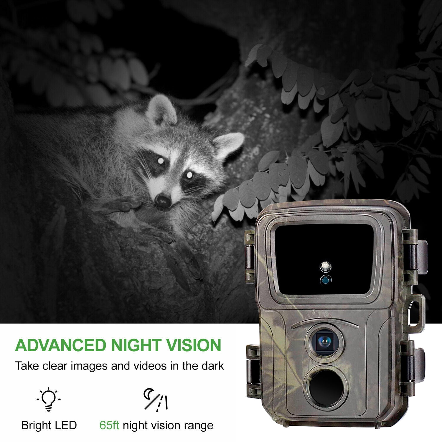 Suntekcam 20MP Mini Trail Camera 4-Pack with 32GB SD Card, 1080P High Resolution