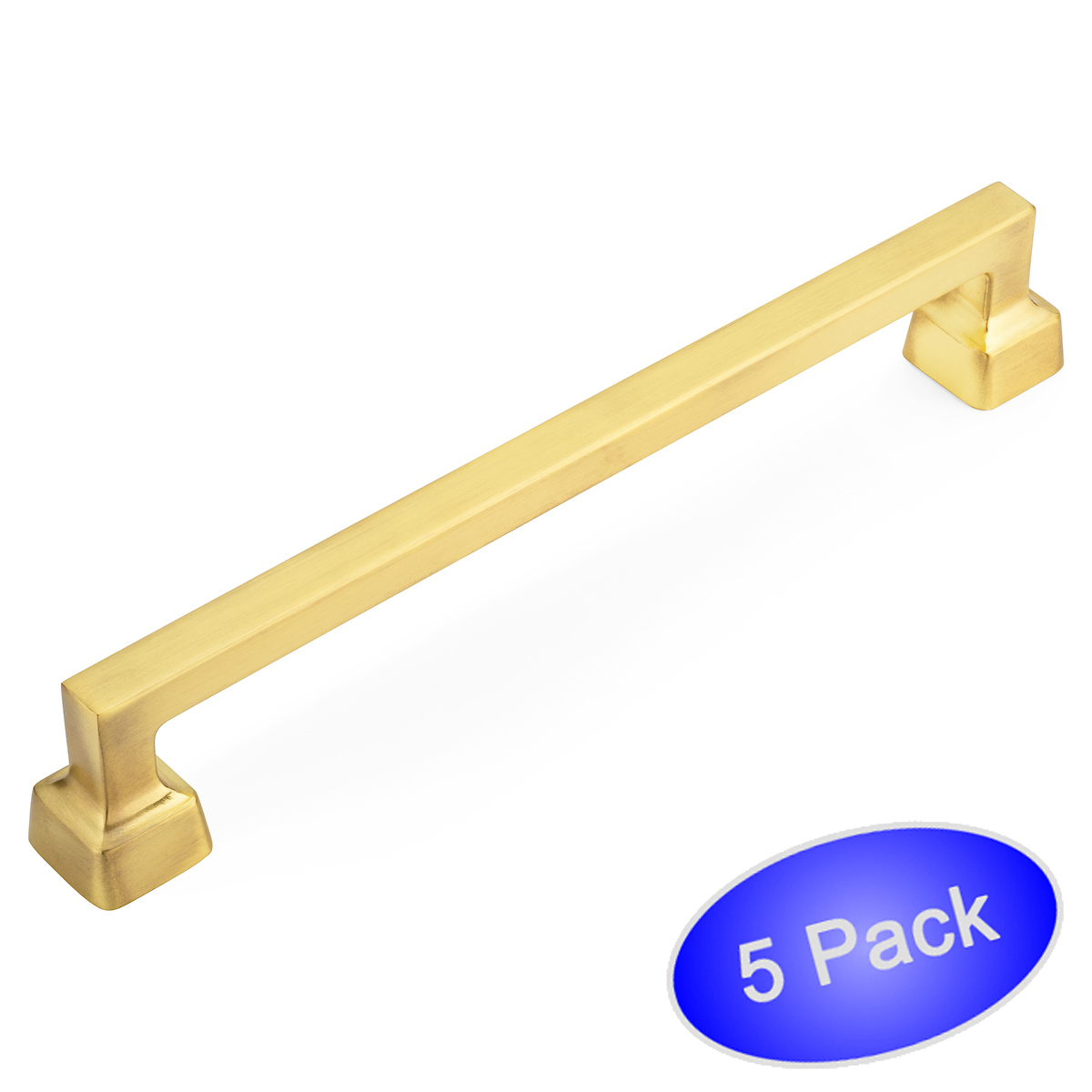 5 Pack Cosmas 1481128BB Brushed Brass Contemporary Hardware