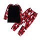 thumbnail image 2 of Conjunto navideño de moda para padres e hijos, pijama con estampado a cuadros para el hogar, cuello redondo, manga larga, conjunto de dos piezas para niños, blusa y pantalones de poliéster para niños, 2 of 4