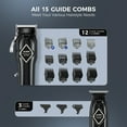 Electric hair clippers,Led Display 15 Combs Men's Mens Kit Haircut Kit Hair Clippers W23883