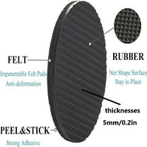 24pcs Syiniix Non-Slip Furniture Pads, 1.25 Inch Self-Adhesive Rubber Foam Grippers, Premium Floor Protectors For Furniture Legs & Appliances, Anti-Skid Pad With Felt For Staying In Place