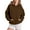Brown, variant on Hoodies For Women Women Fleece Oversized Sweatshirt Casual Basic Long Sleeve Athletic Workout Pullover Fall Clothes Hoodie