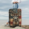 thumbnail image 4 of Uemuo American Flag Deer Art Printed Washable Luggage Cover - Fashion Suitcase Protector Fits 18-32 Inch Luggage -Small, 4 of 9