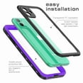 thumbnail image 3 of Dteck Full Body 360 Protective Shockproof Dirtproof Sandproof IP68 With Build in Screen Protector Phone Case, For iPhone 11 Pro Max (6.5 inch), purple, 3 of 7