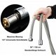 thumbnail image 2 of Tuyau de douche premium de 1,5 m en acier inoxydable, tuyau de douche flexible con juntas para douchette, pommeau de douchette, cromado, 2 of 5