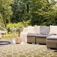 thumbnail image 5 of SAFAVIEH Courtyard Carol Geometric Indoor/Outdoor Area Rug, 6'7" x 9'6", Green/Beige, 5 of 9