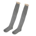 thumbnail image 2 of Stylish Women Warm Leg Warmer Lace Trim Button Knit Knee High Crochet Boot Socks, 2 of 12