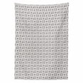 thumbnail image 2 of Baseball Tablecloth, Stars Caps and Vertical Lines Pattern Monochrome Arrangement Sketch Style Design, Rectangle Satin Table Cover for Dining Room and Kitchen, 60" X 84", Black White, by Ambesonne, 2 of 2