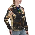 thumbnail image 6 of Lsque Adorable Kitten On Mini Train Pattern Casual Women's Hoodie,Hooded Sweatshirt with Kangaroo Pocket,Pullover Hoodie with Eye-catching Drawstrings-Small, 6 of 7