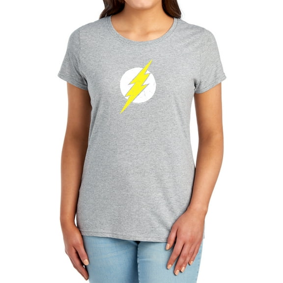JLA Rough Flash Women's T Shirt, Athletic Heather, Small