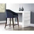 thumbnail image 2 of Sunpan Nellie 26" Modern Fabric Counter Stool in Blue and Antique Brass, 2 of 4