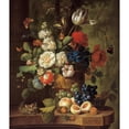thumbnail image 2 of Jan Van Os 20x23 Gold Ornate Framed and Double Matted Museum Art Print Titled - Flowers (circa 1780), 2 of 4