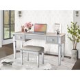 thumbnail image 3 of Mirrored Vanity Desk with Drawers and Stool, Flip-Up Makeup Dressing Table for Bedroom or Beauty Studio, Space-Saving Women's Workstation with Storage, Girls Bedroom Furniture Set, 3 of 9