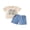 Blue, variant on BemeyourBBs Toddler Baby Boy Duck Hunting Fishing Outfit Infant Baby Boys Summer Clothes Casual Bear Fish Duck Animal Print Short Sleeve T Shirt Tops and Shorts 2 Pcs Set