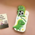 thumbnail image 6 of Kawaii Phone Cases for iPhone 12 Pro Max,Cute Cartoon Dinosaur Phone Case 3D Funny Green Dinosaur Phone Case for Women Girls Soft Silicone Shockproof Cover for iPhone 12 Pro Max, 6 of 14