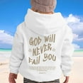 thumbnail image 4 of LIUJUNSHOP Faith Over Fear Girls Boys Jesus Hoodie Christian Bible Verse Cute Graphic Print Kids Pretty Casual Soft Sweatshirt White 5-6 Years, 4 of 7