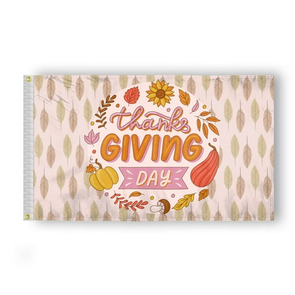 AGAS Happy Thanksgiving 12x18 in Nylon Outdoor Flag