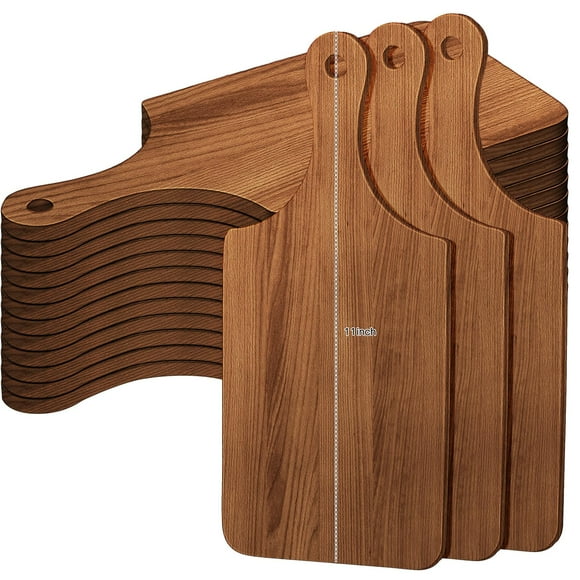 Tabla de cortar Zubebe Bulk Wood 12 unidades con mango de acacia 11x5