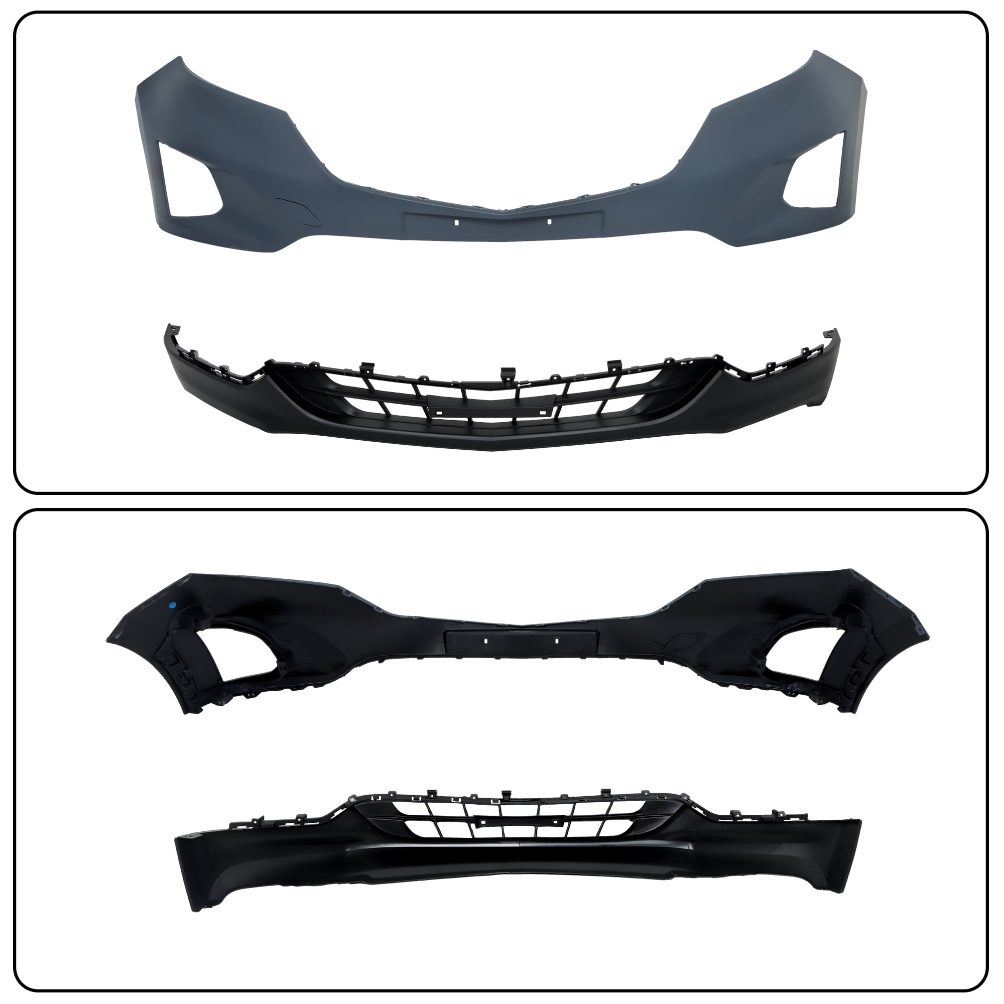 LABLT Front Bumper Cover And Lower Valance Grille for 2018 2019 Chevy Equinox