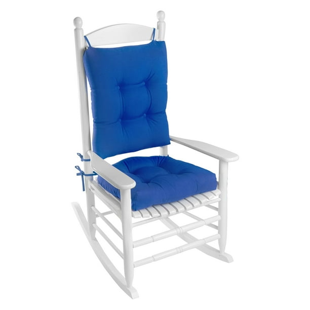Blue Rocking Chair Cushion Set, Outdoor Rocking Chair Seat Pads