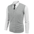thumbnail image 3 of COOFANDY Men's Sweater Vest V Neck Casual Sleeveless Knitted Button Cardigan Vest, 3 of 11