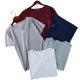 thumbnail image 3 of Men Ice Silk Short Sleeve T-Shirt V-Neck Solid Color Seamless Slim Quick Dry Top 5XL White, 3 of 4