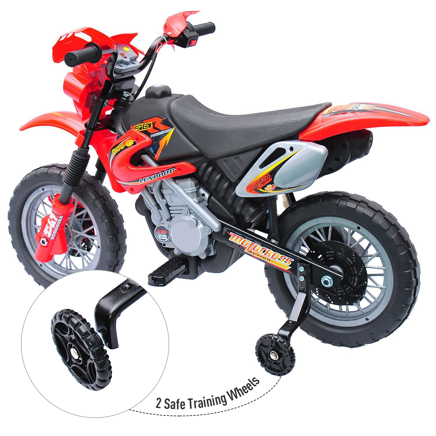 6 volt dirt bike with training wheels