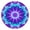 Purple Blue Tie, variant on Colorful Tie Dye Mandala Pattern Round Fitted Tablecloth with Elastic Edge,Dining Table Cover Waterproof,Outdoor Round Tablecloth for Camping,Dining,Indoor and Outdoor