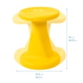 thumbnail image 2 of ECR4Kids Twist Active Wobble Stool, 18in Seat Height, Classroom Furniture, Yellow, 2 of 9