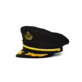 thumbnail image 1 of Mens Adjustable Captain's Cap - Black, 1 of 1