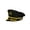 Black, variant on Mens Adjustable Captain's Cap - White