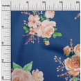 thumbnail image 1 of oneOone Georgette Viscose Fabric Chevron|Watercolor Leaves & Peony Floral Print Fabric BTY 42 Inch Wide, 1 of 4