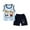 Sky Blue, variant on Caqnni Boy's 2 Piece Summer Beach Set Short Sleeve Tee with Elastic Waist Short Sets Cartoon Print 2PCS Set 3 6 12 18 Months 2T Summer Pjs Kids Gift 2PCS Pajamas Outfits (18-24Months)