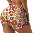 thumbnail image 2 of Sigee Donut Print Women's High Waist Workout Shorts - Squat Proof, Tummy Control, Yoga and Gym Activewear-, 2 of 9