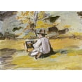 thumbnail image 2 of Cezanne, Paul 24x19 White Modern Wood Framed Museum Art Print Titled - A Painter at Work, 2 of 4