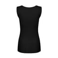 thumbnail image 4 of Mother's Day Gift Shapewear for Her, Tank Top with Built In Bra Women Brunch Outfits Bandeau Tops Tube Y2K Spaghetti Strap Camisole Womens Body Shaper Tummy Control Black M, 4 of 5