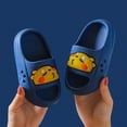 thumbnail image 2 of HCNTES Toddler Kids Fashionable Slides Soft Sole Non-Slip Slippers for Spring Summer Beach Pool Water Play Loungewear(Z01-Blue,12), 2 of 7
