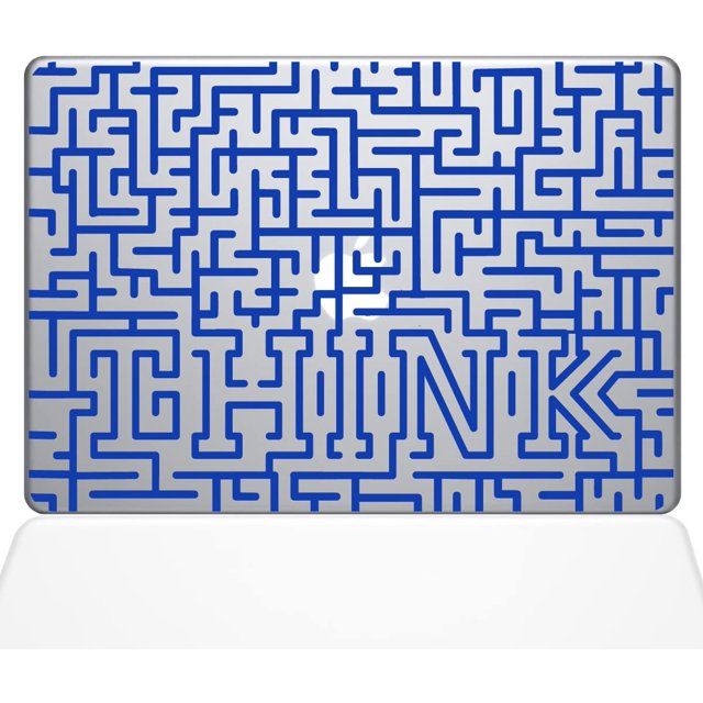 The Decal Guru Think Maze MacBook Decal Vinyl Sticker - 11" MacBook Air - Dark Blue (1296-MAC-11A-DB)