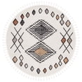 thumbnail image 2 of Safavieh Moroccan Tassel Frank Southwestern Area Rug, Ivory/Orange, 6'7" x 6'7" Round, 2 of 11