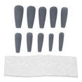 thumbnail image 4 of Long Glossy Coffin prosthetic Nails Manicure Tips, 4 of 7