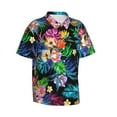 thumbnail image 3 of Xecao Colorful Flowers print Hawaiian shirt - a stylish short-sleeve button-down for men, perfect for casual beach and tropical outings., 3 of 9