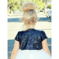thumbnail image 2 of Ekidsbridal Girl Wedding Jacket Bolero - Short Sleeve Sequins Jacket Bolero Flower Dress Shrug Cover Up (Size: 2-12), 2 of 5