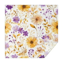 Square Tablecloth 42x42 Inch – Waterproof Polyester Printed Table Cover, Wrinkle Resistant & Washable for Kitchen Dining Picnic Party Decor, Single-v4-15, White