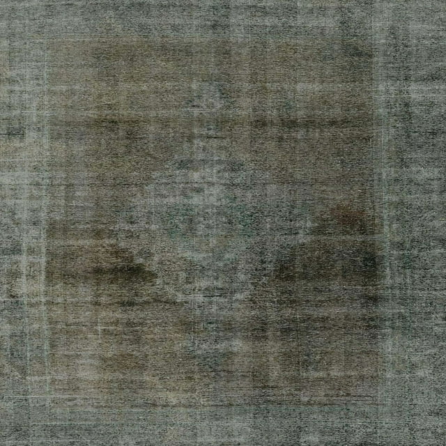 Ahgly Company Indoor Square Abstract Charcoal Gray Abstract Area Rugs, 3' Square