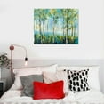 thumbnail image 4 of COMIO Wall Art Decor Green View White Birch Forest Canvas Painting Nature Plant Picture Wildlife Trees Landscape Artwork Home Living Room Bedroom Office Wall Decoration, 4 of 4