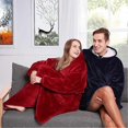 thumbnail image 2 of Blanket Ultra Soft Hoodie With Big Pocket Flannel Warm Cosy Comfy Oversized Wearable Hooded Unisex, 2 of 5