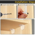 thumbnail image 4 of 20pcs Plastic Locking Shelf Support Pegs,6.9mm Shelf Pins,Self-Locking Bracket Clips,Clear Shelf Pegs for for Kitchen Cabinet Furniture Book Shelves,6.9mm Peg x 3/4" Thick Shelves, 4 of 7